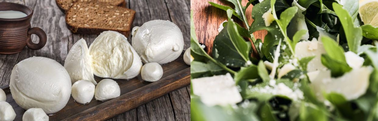 La roquette et les fromages